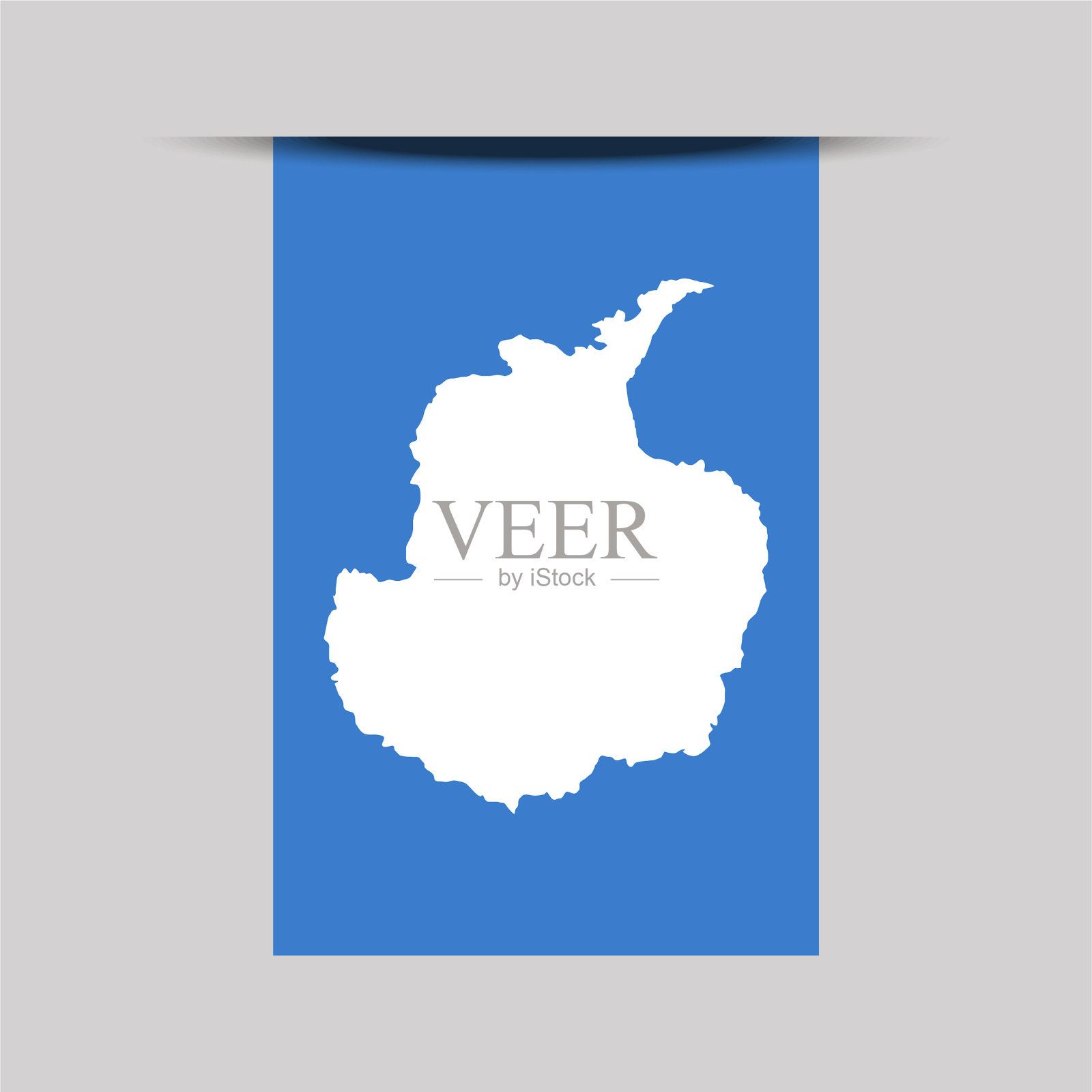 南极洲旗帜矢量插图插画图片素材