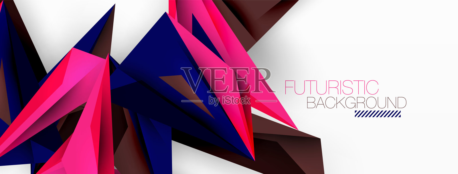 最小几何抽象背景。低聚动态三角形设计。时尚的科技商业模板壁纸，横幅，背景或登陆插画图片素材