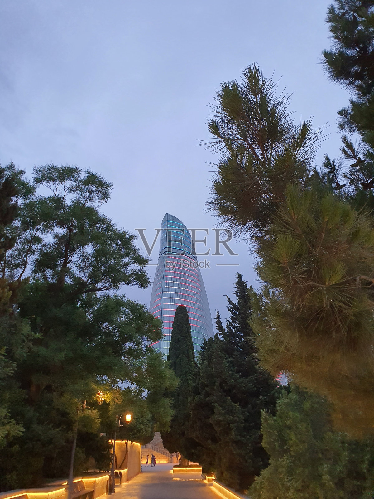 阿塞拜疆美丽的建筑之都照片摄影图片