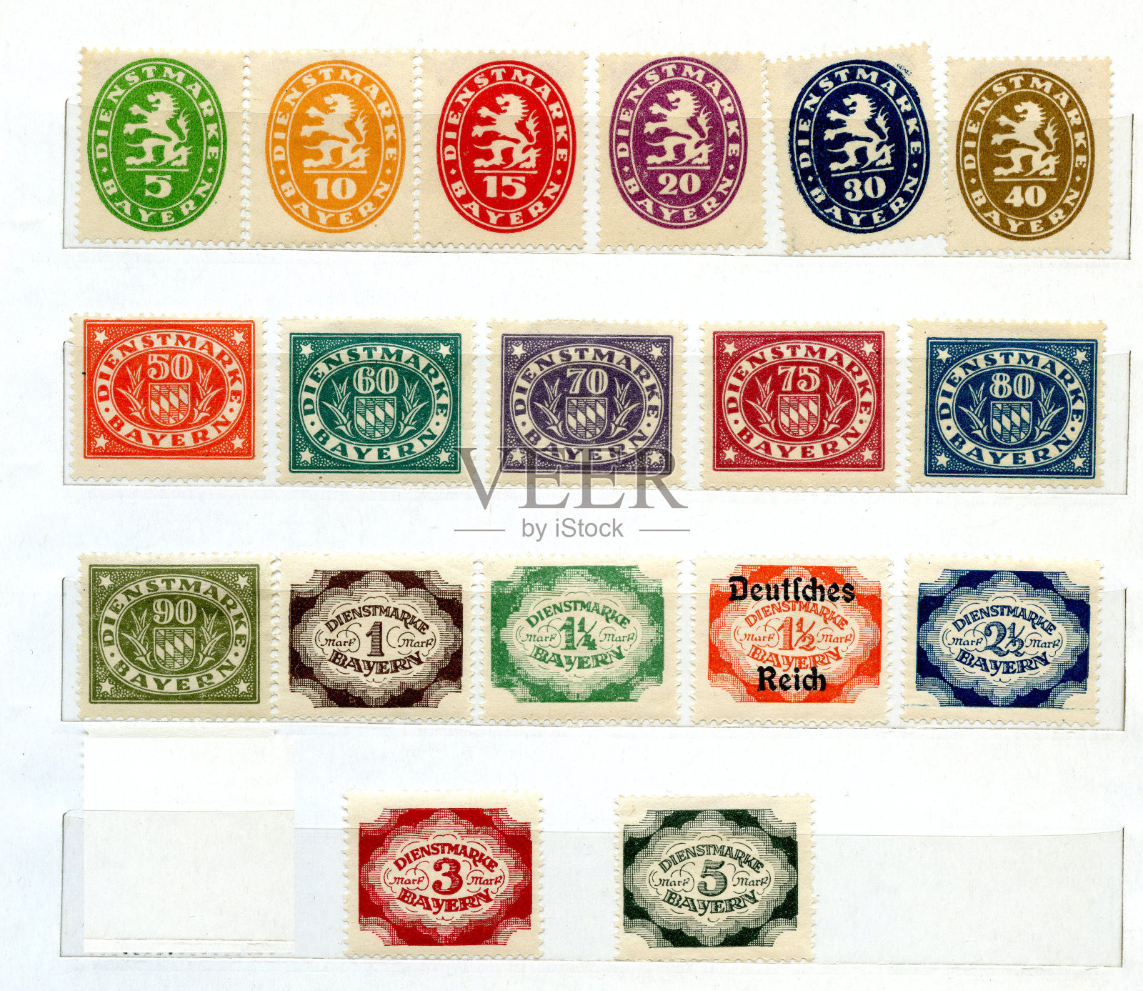 巴伐利亚官方邮票没有标记照片摄影图片