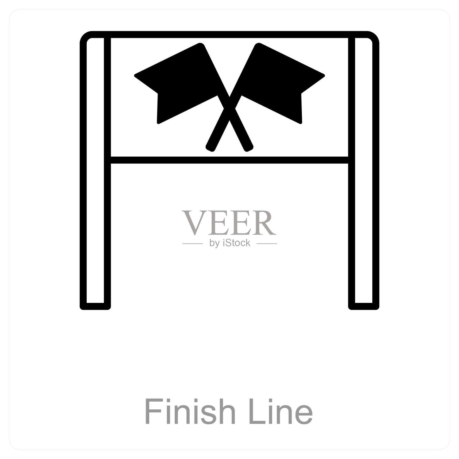 终点线插画图片素材