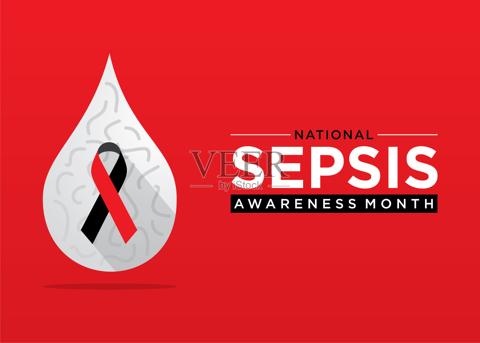 每年9月为脓毒症宣传月插画图片素材