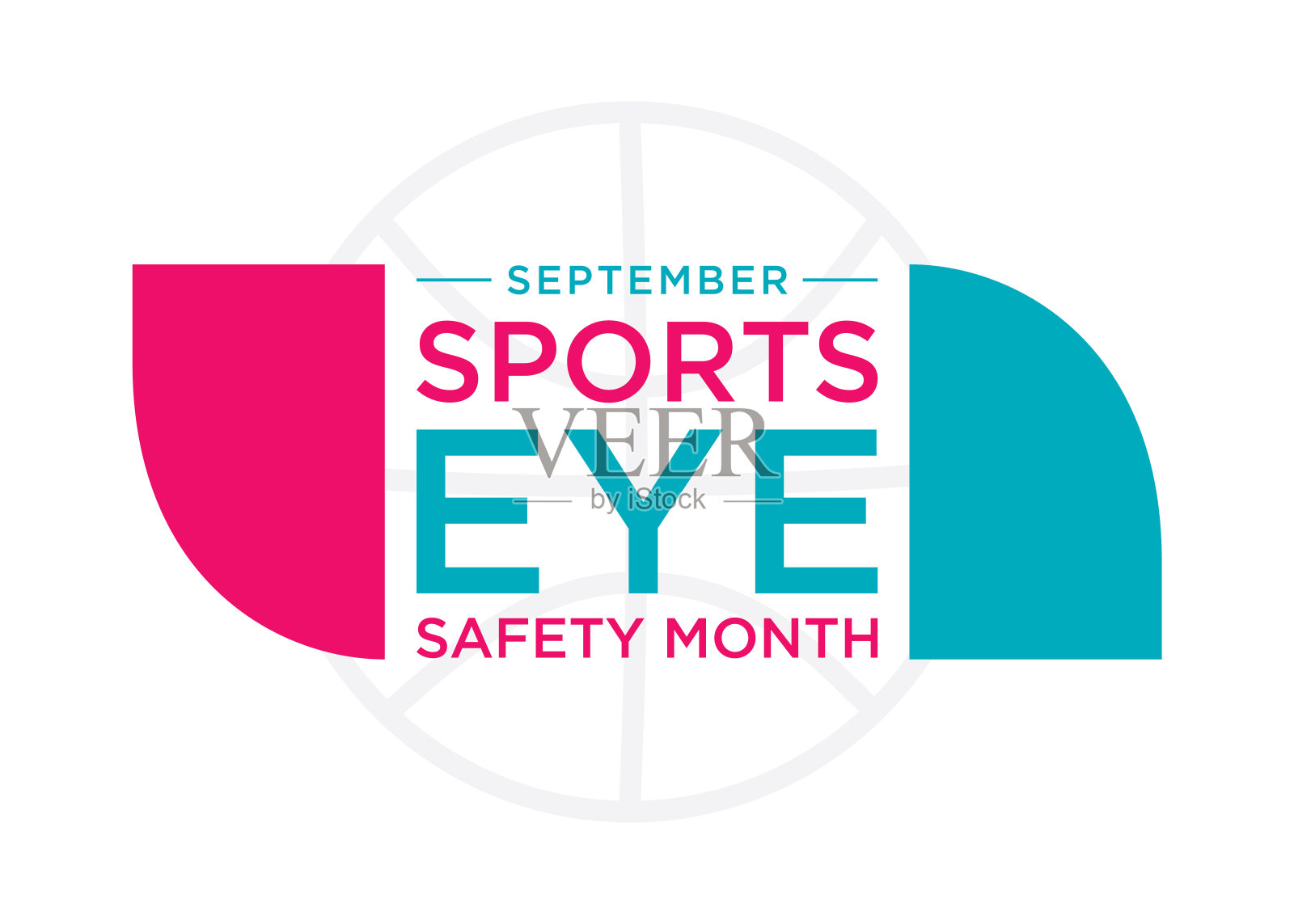 每年四月举行的“运动眼安全月”旨在提高人们对在体育和娱乐活动中保护眼睛重要性的认识。插画图片素材