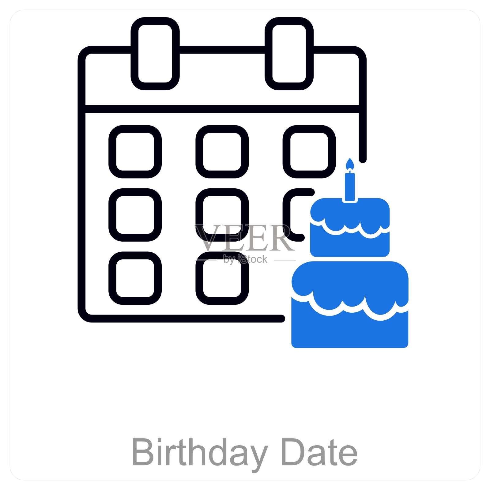 生日日期插画图片素材