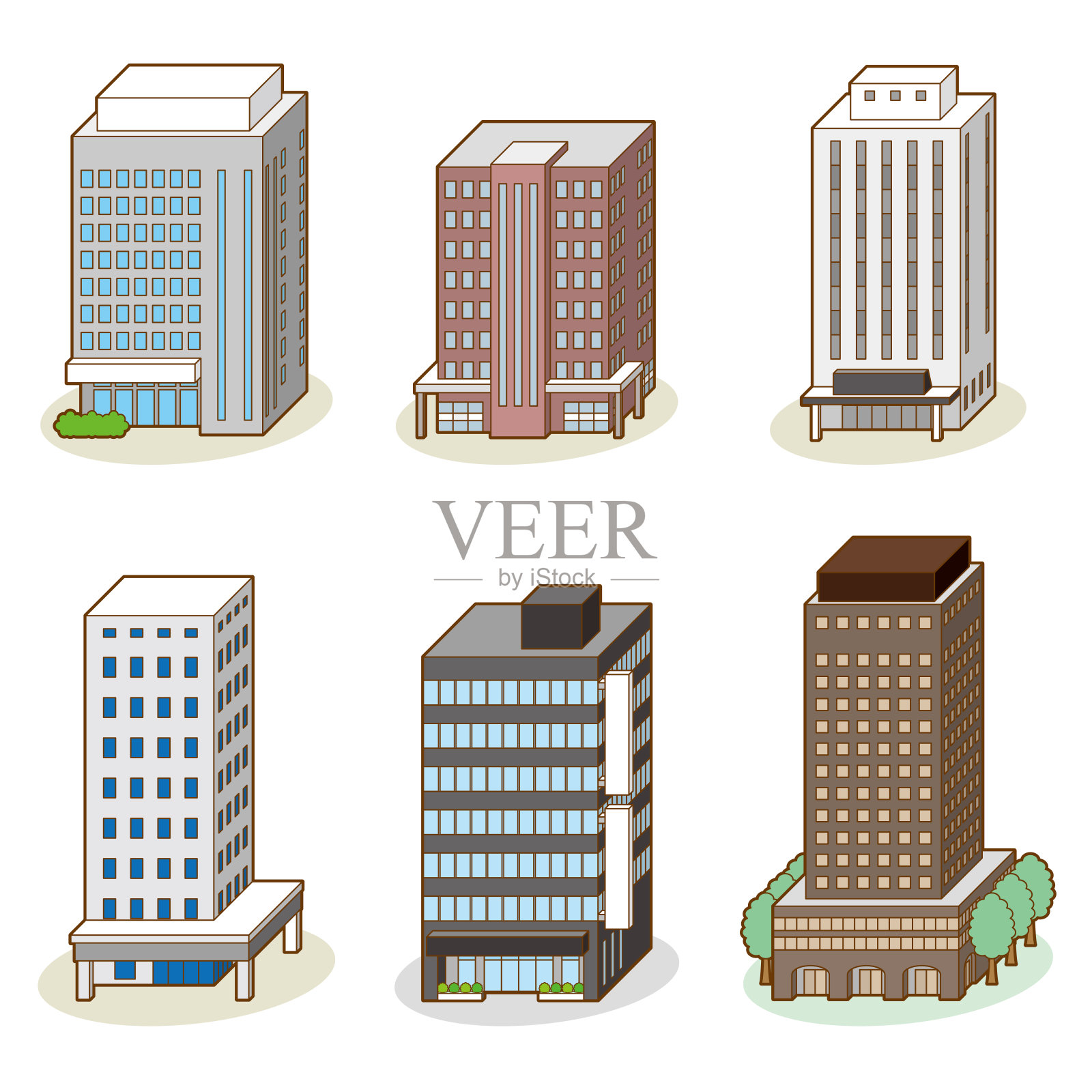 构建三维矢量插图。插画图片素材