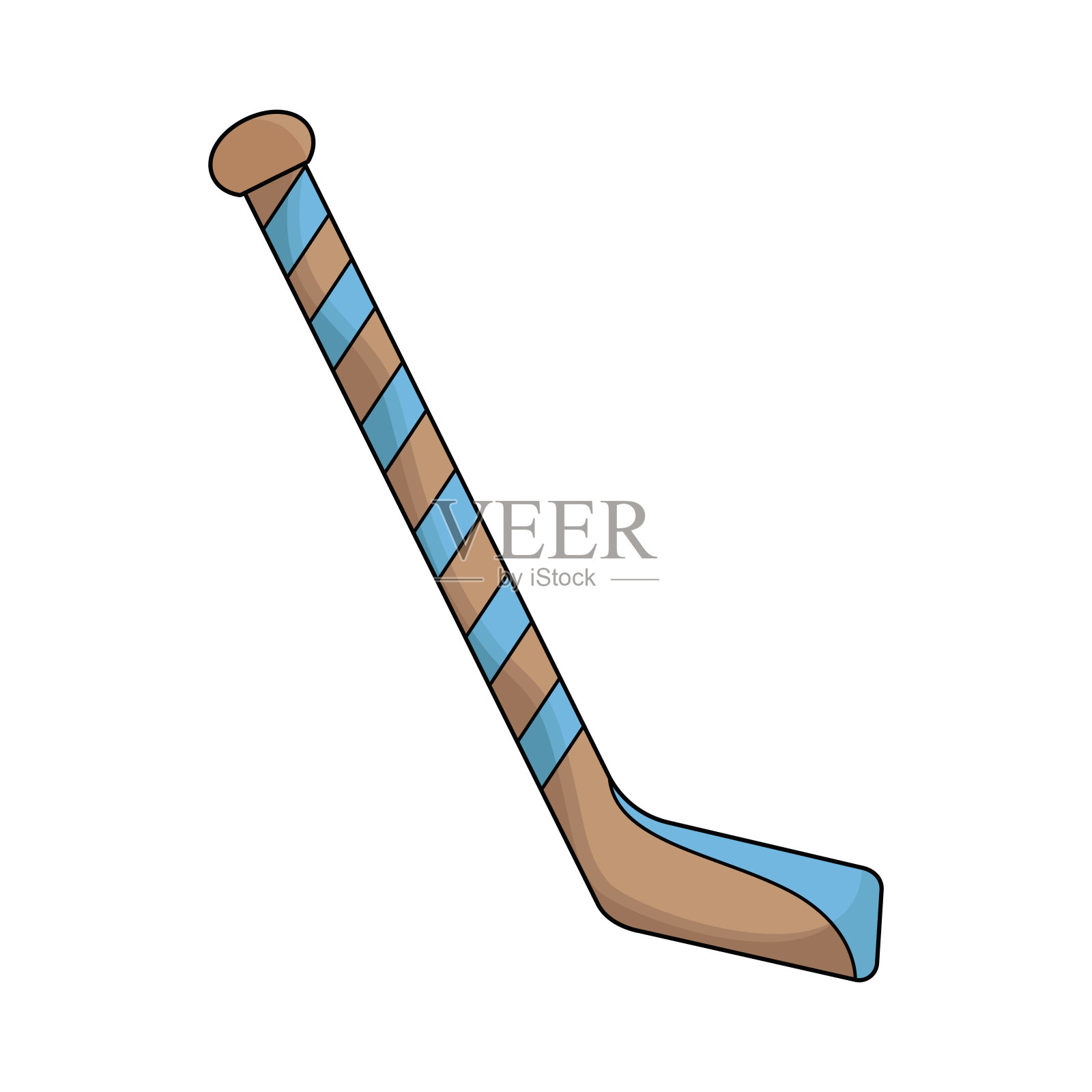 曲棍球球棍插画图片素材
