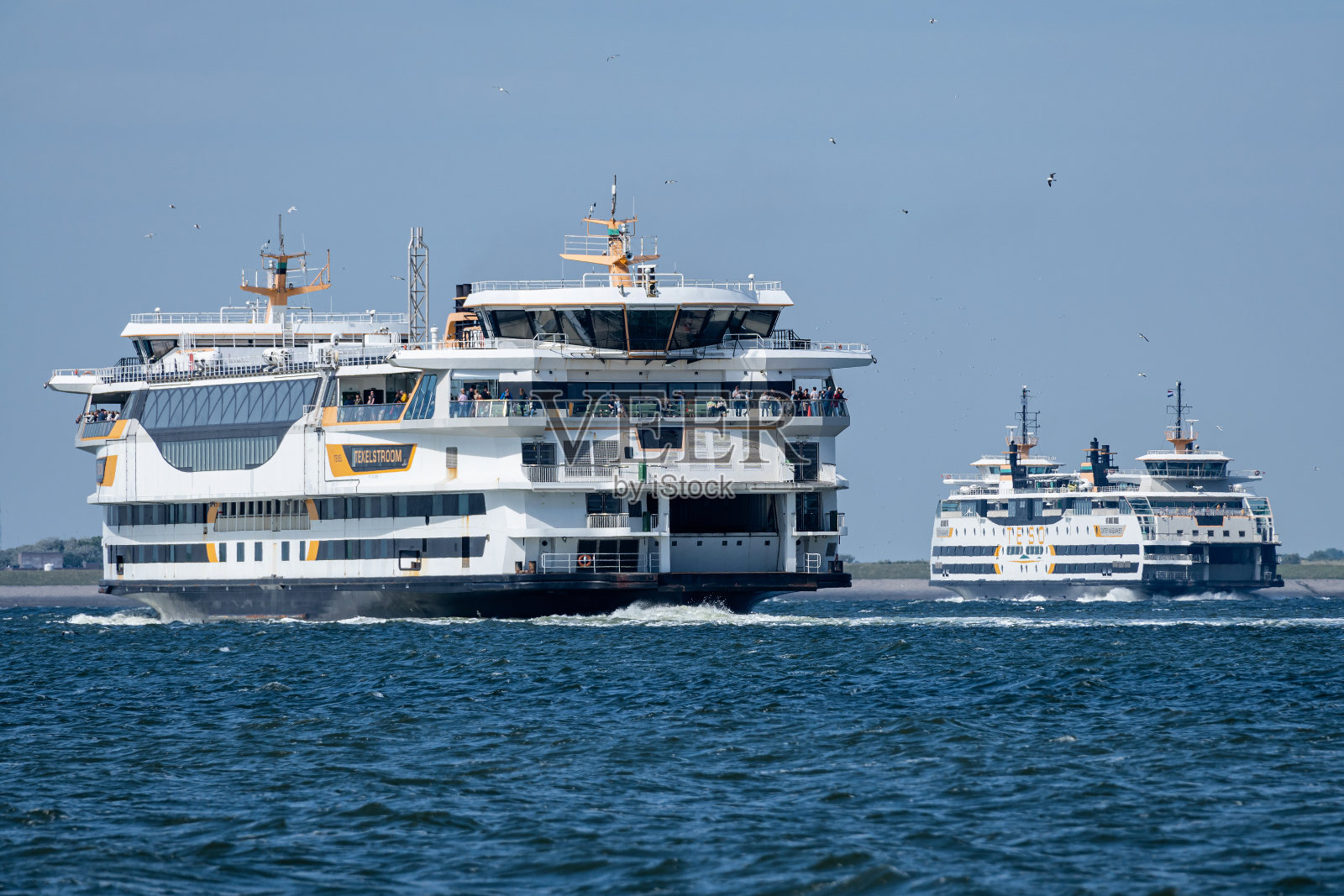 TESO在特塞尔岛的Den Helder和Het Horntje之间运送Texelstroom和dr . Wagemaker照片摄影图片