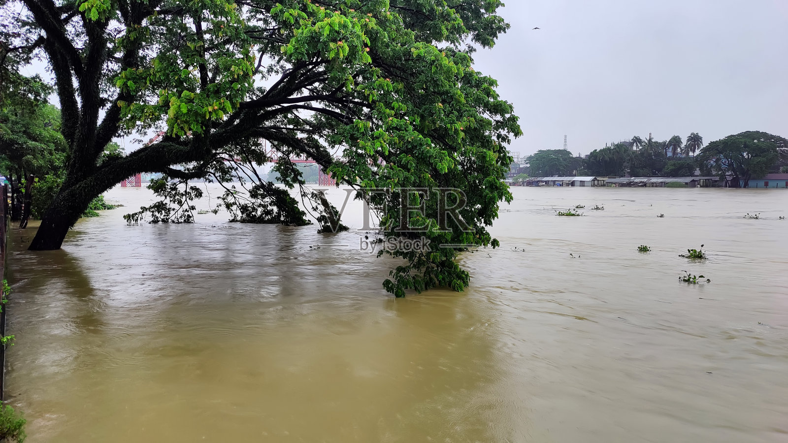 锡尔赫特洪水泛滥照片摄影图片