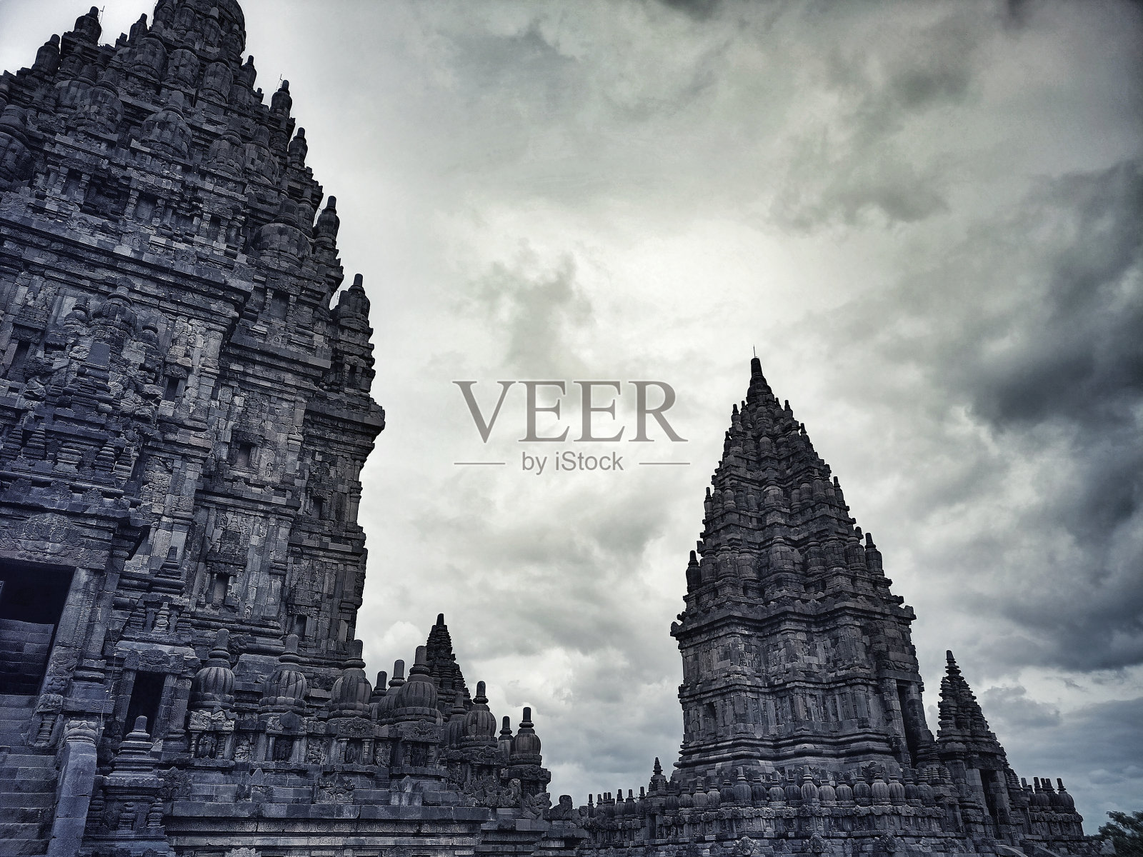 日惹非常美丽的普兰巴南神庙照片摄影图片