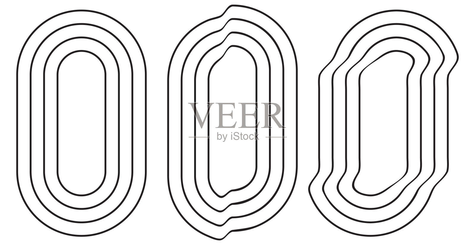 抽象的几何形状，涂鸦线条元素的装饰插画图片素材