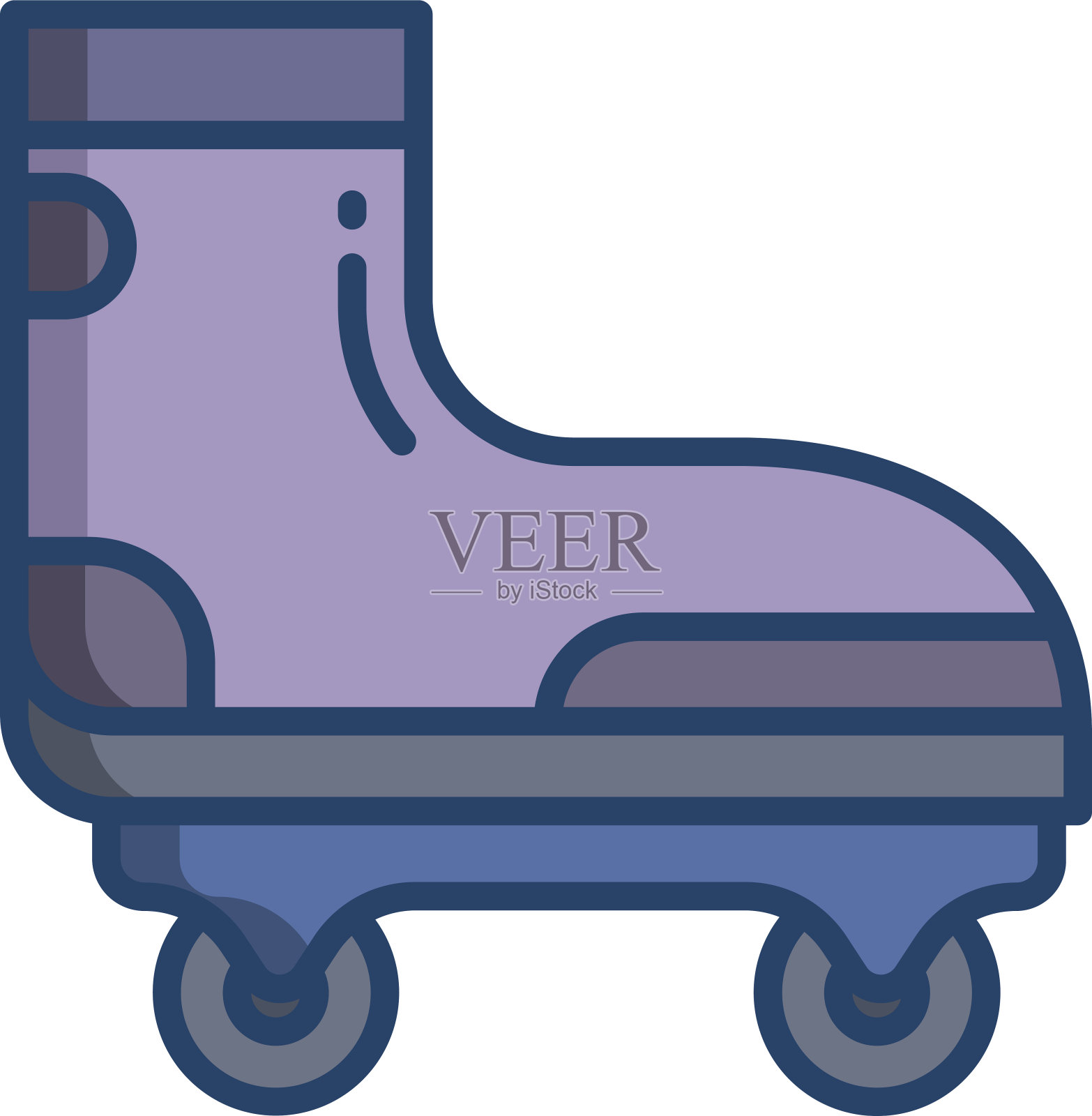 轮滑线性彩色插图插画图片素材