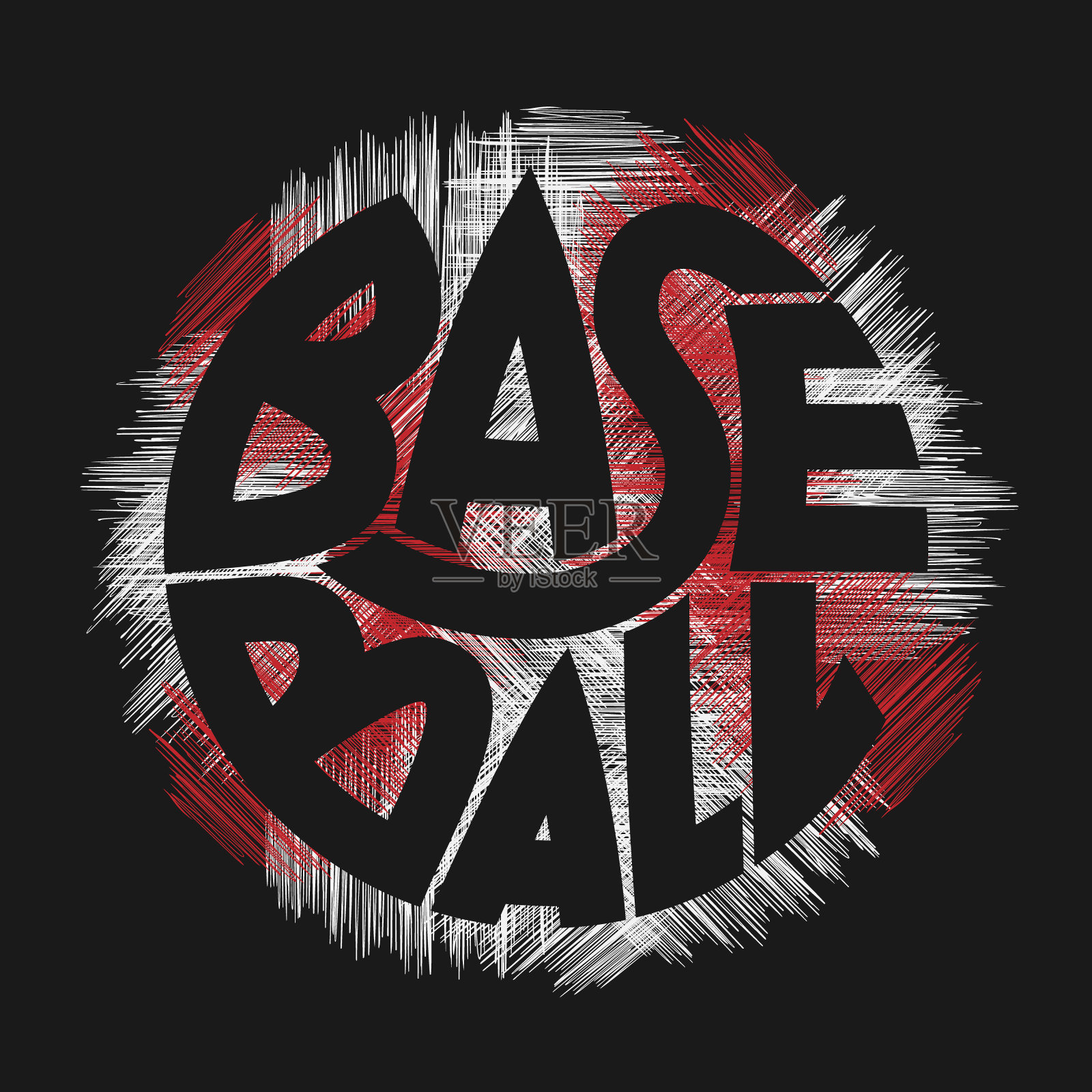 棒球排版图形。t恤时装设计。插画图片素材