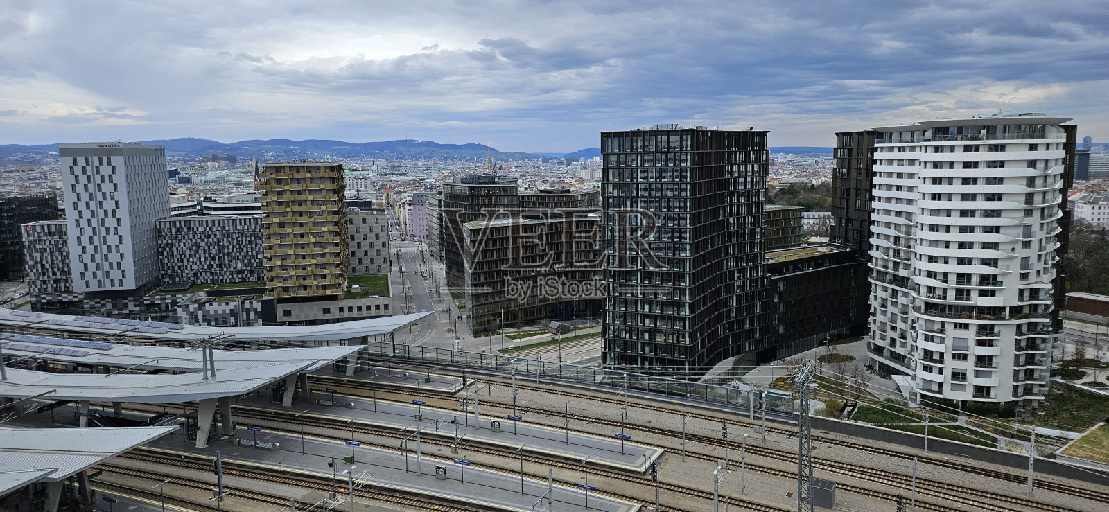 奥地利维也纳的现代建筑照片摄影图片