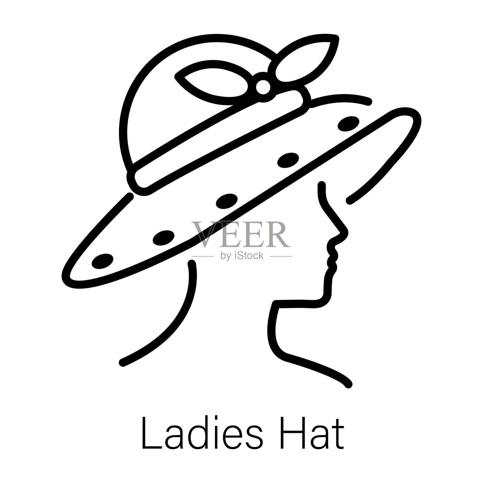 女士们的帽子插画图片素材