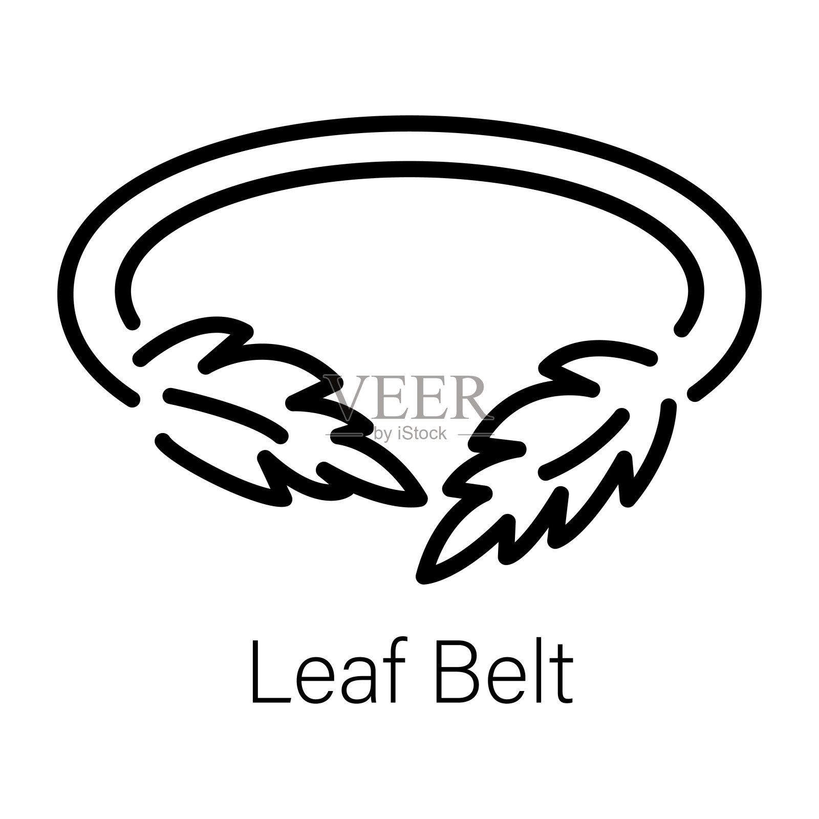 叶带插画图片素材