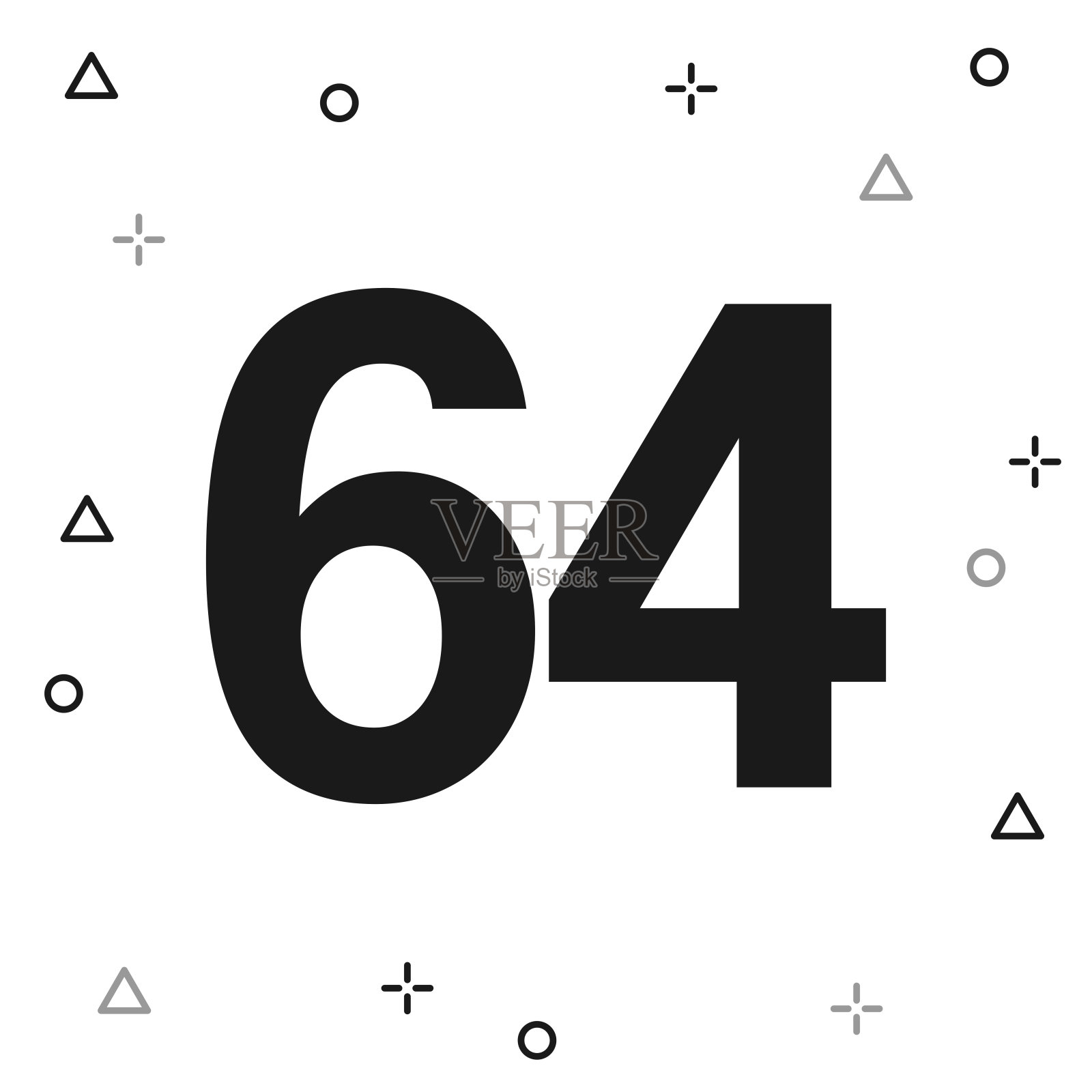 64 - 64号。白色背景图标插画图片素材