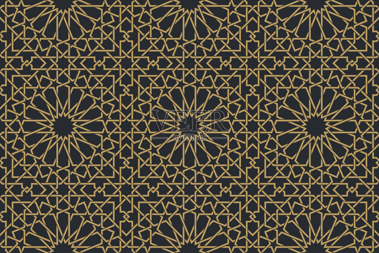 无缝几何图案在真正的阿拉伯风格。插画图片素材