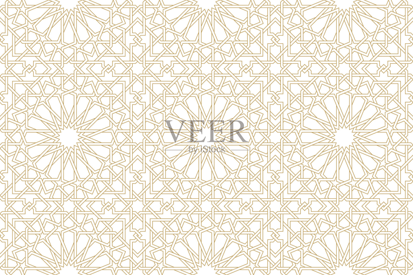 无缝几何图案在真正的阿拉伯风格。插画图片素材