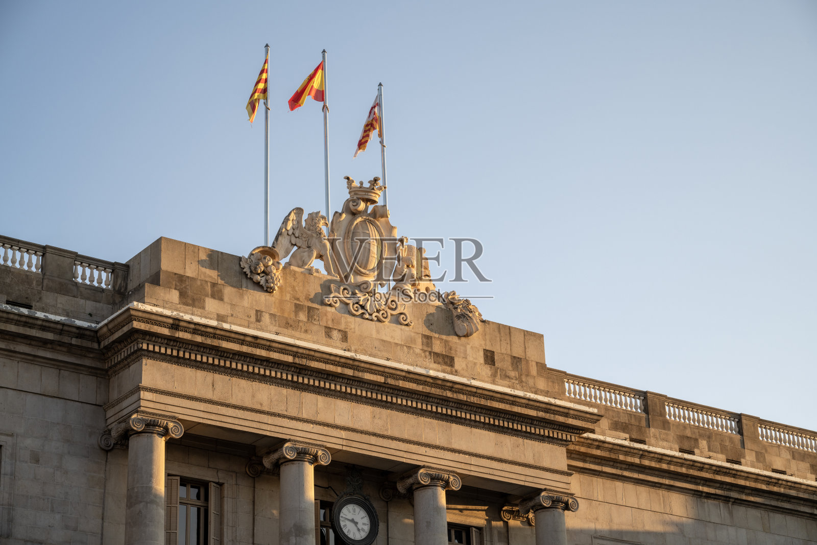 巴塞罗那市议会立面照片摄影图片