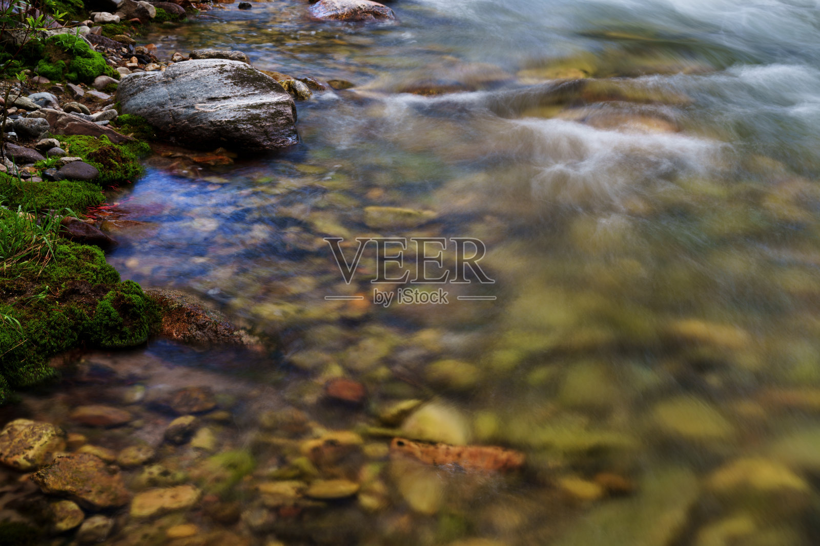 荒野风景景观与小溪照片摄影图片