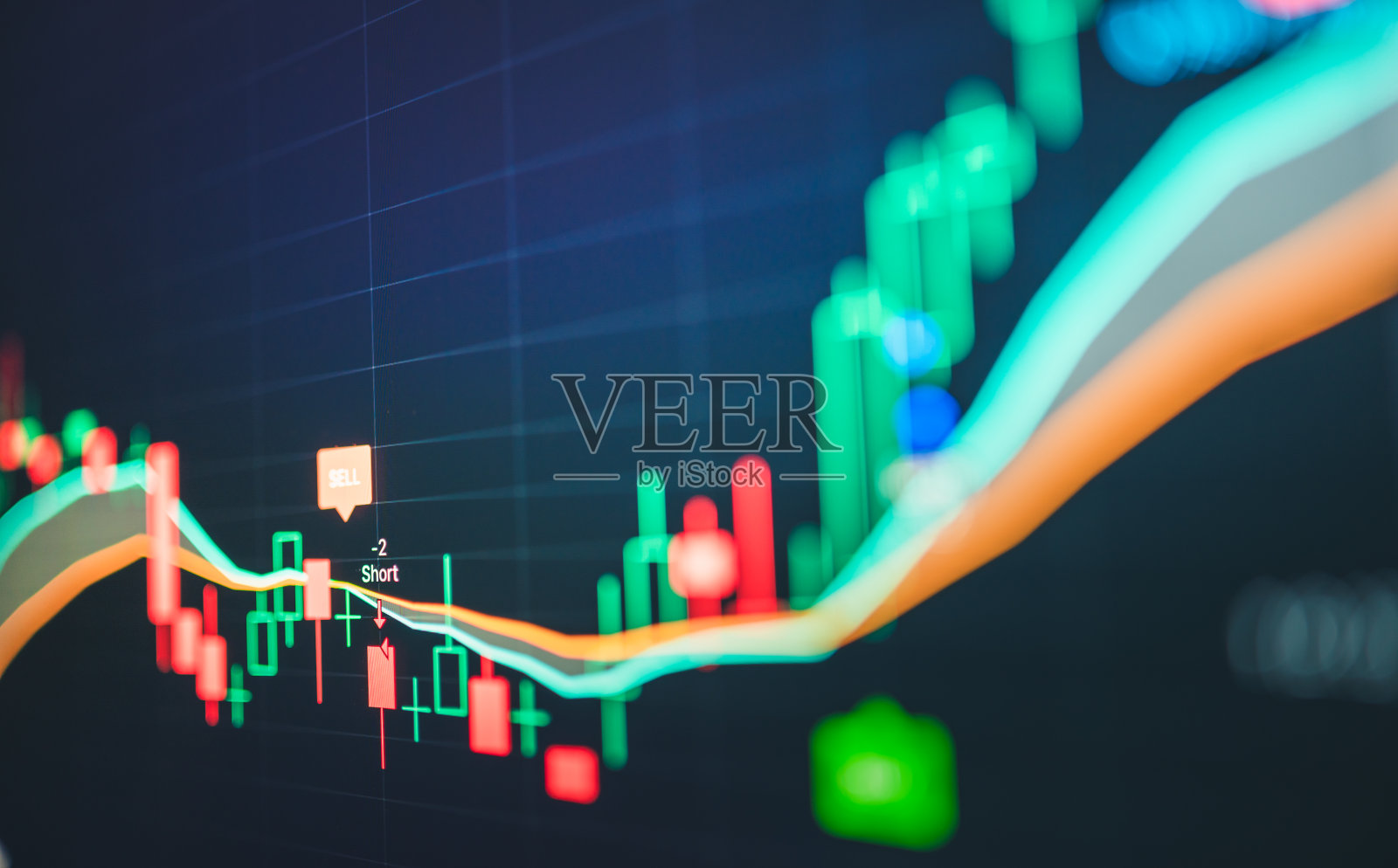 市场分析财务图表和图形上的数字平板电脑，反映市场趋势和投资策略2025照片摄影图片