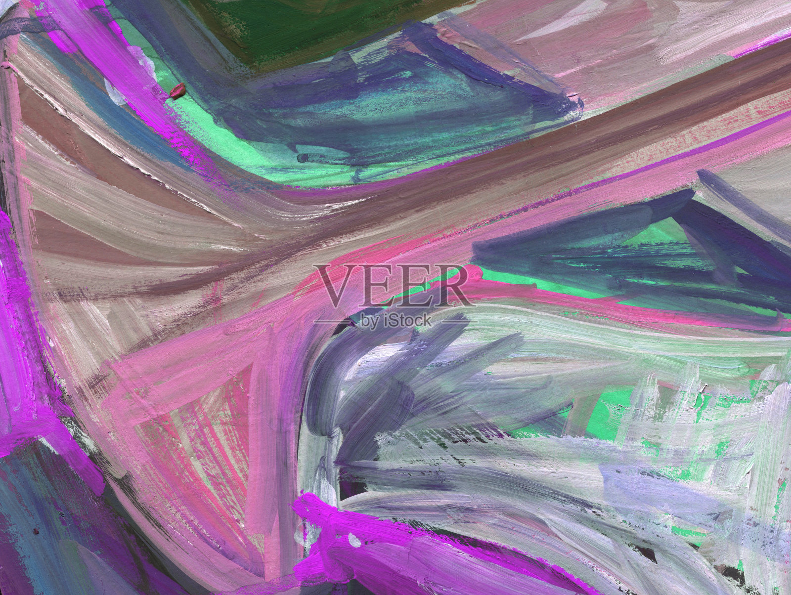 抽象的背景彩色垃圾纹理混乱的笔触和油漆刷插画图片素材