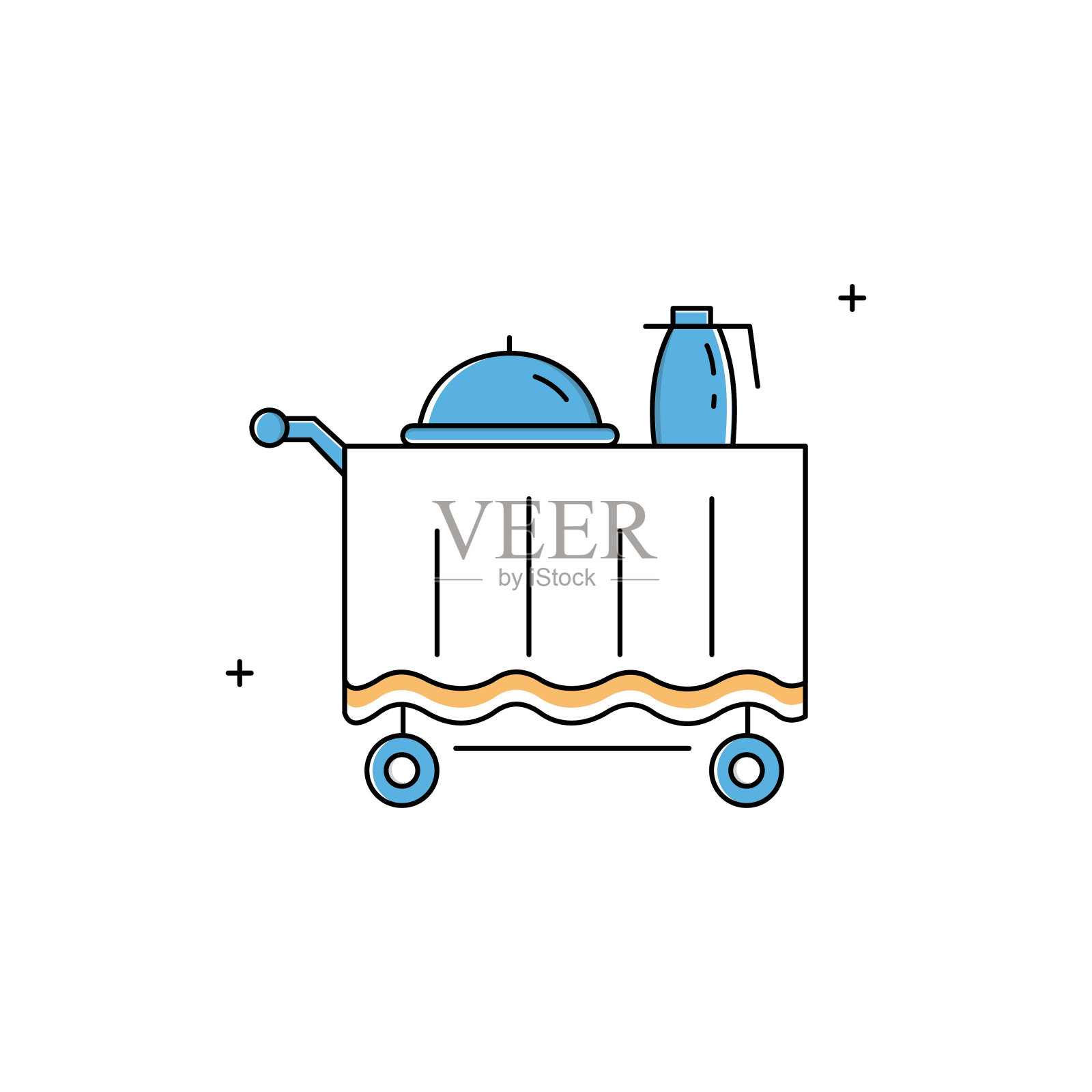 客房服务矢量图标设计插画图片素材