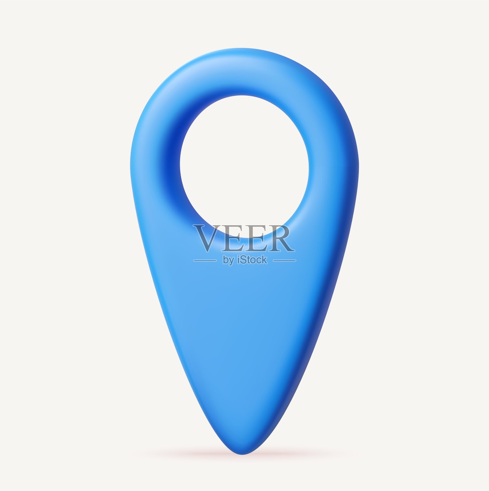 3d标记位置。定位针gps地图。插画图片素材