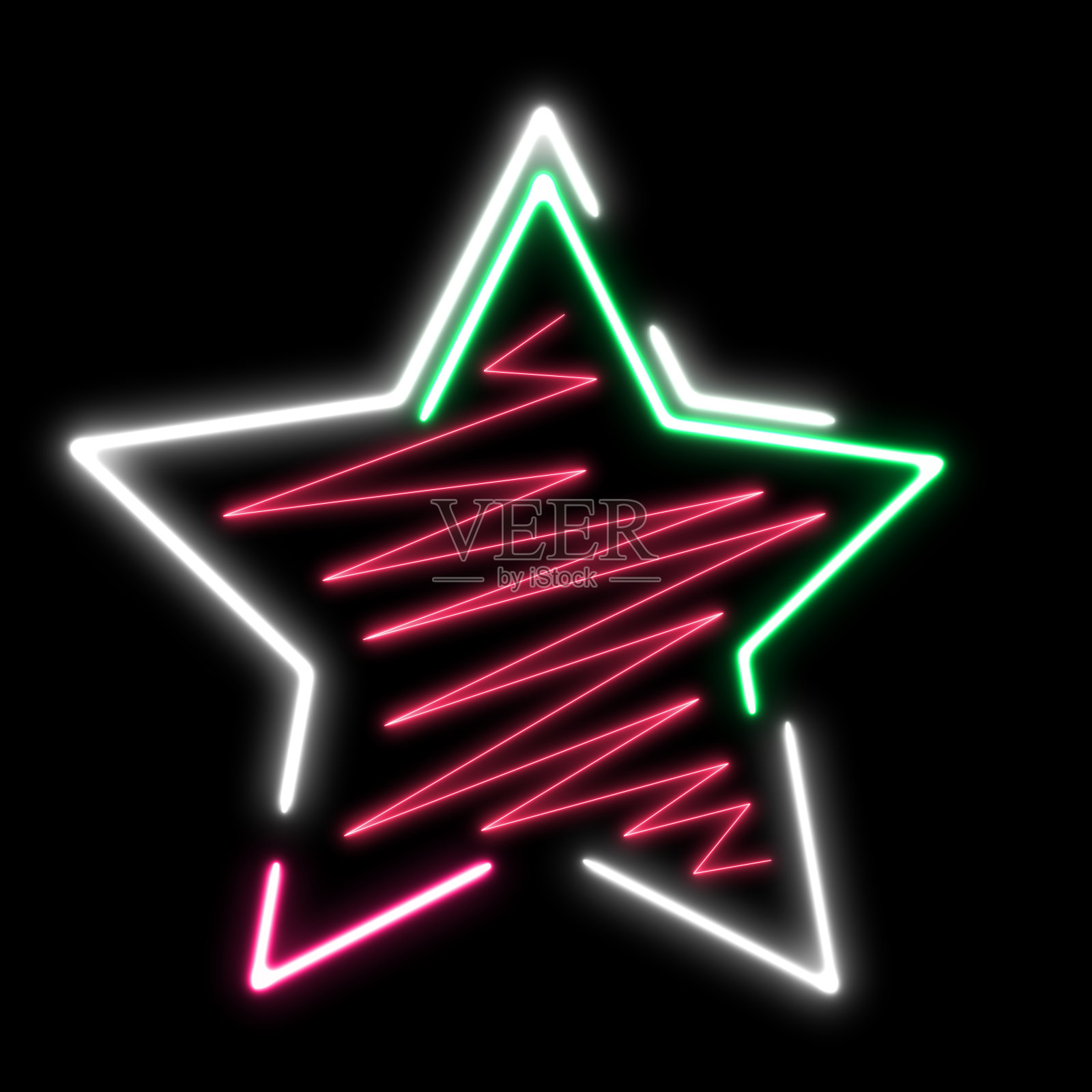 复古酒吧发光霓虹灯招牌风格90年代插画图片素材