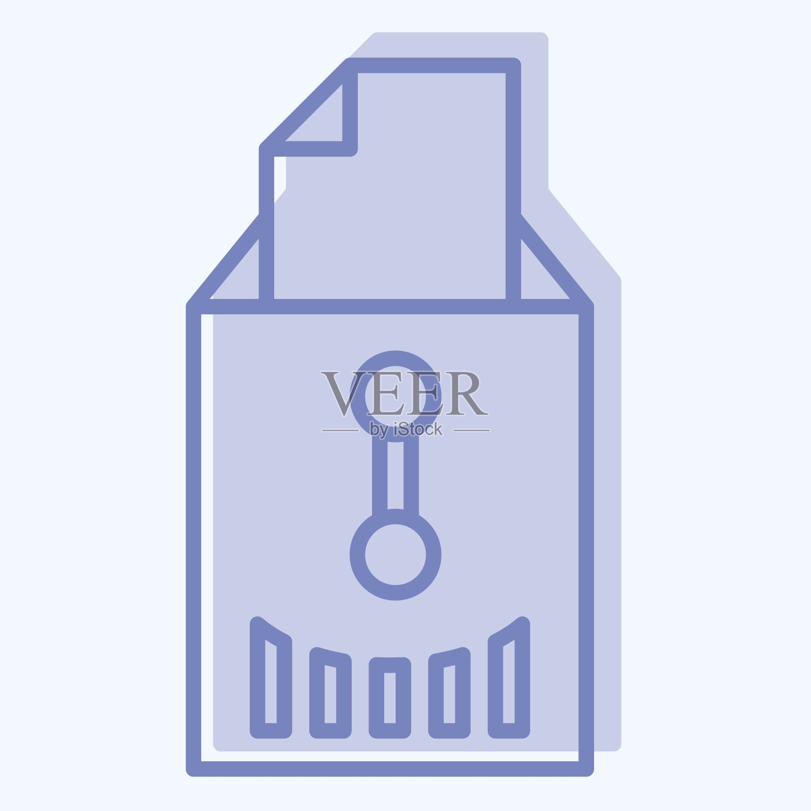 图标的信。与Office符号相关。双音风格。简单的设计说明插画图片素材