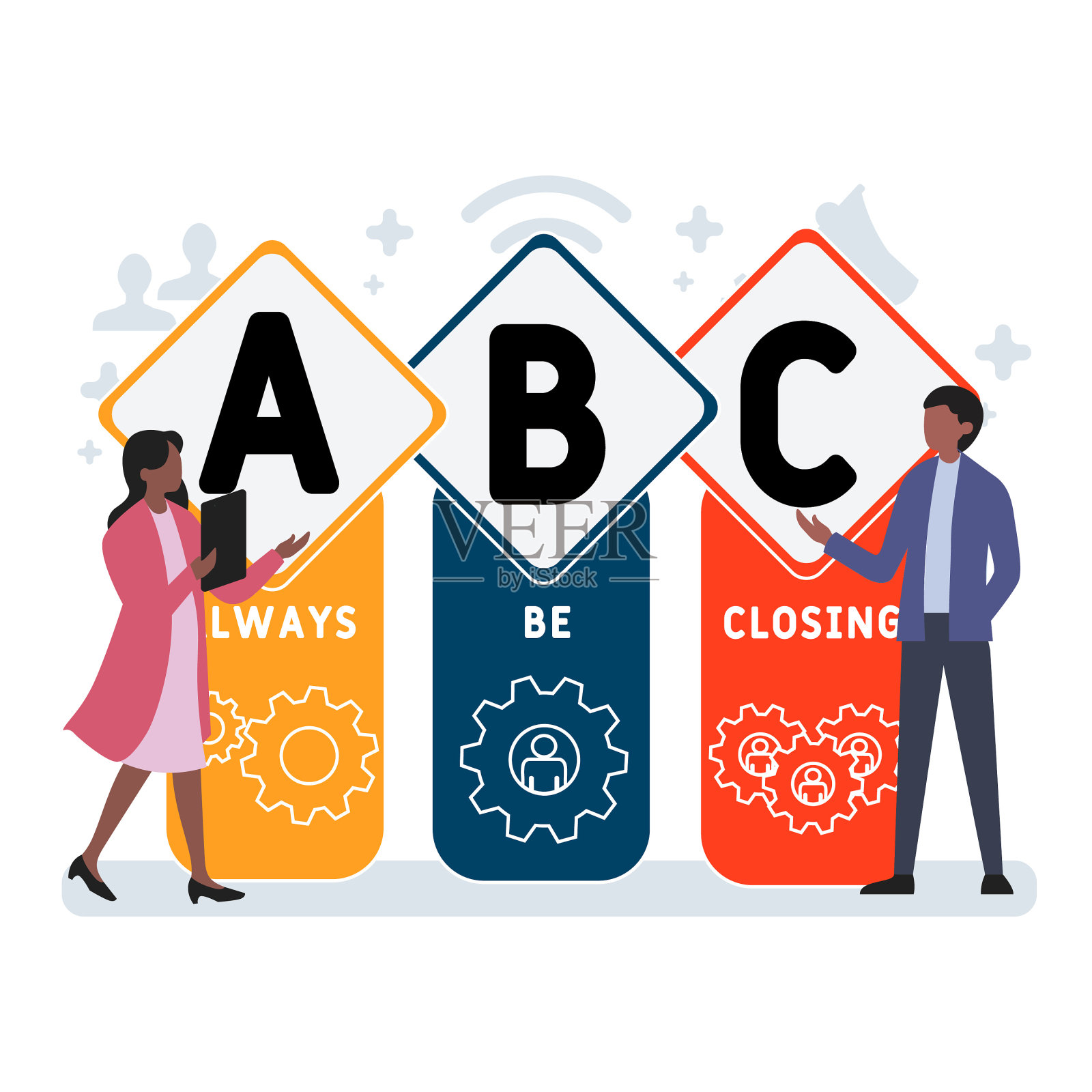 ABC -永远关闭插画图片素材