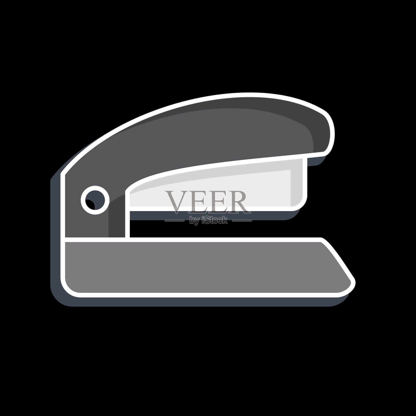 图标订书机。与Office符号相关。光滑的风格。简单的设计说明插画图片素材