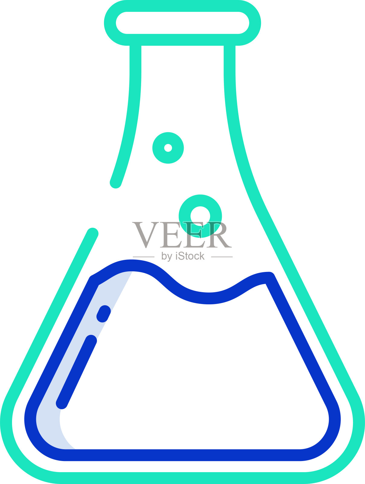 烧瓶轮廓颜色矢量插图插画图片素材