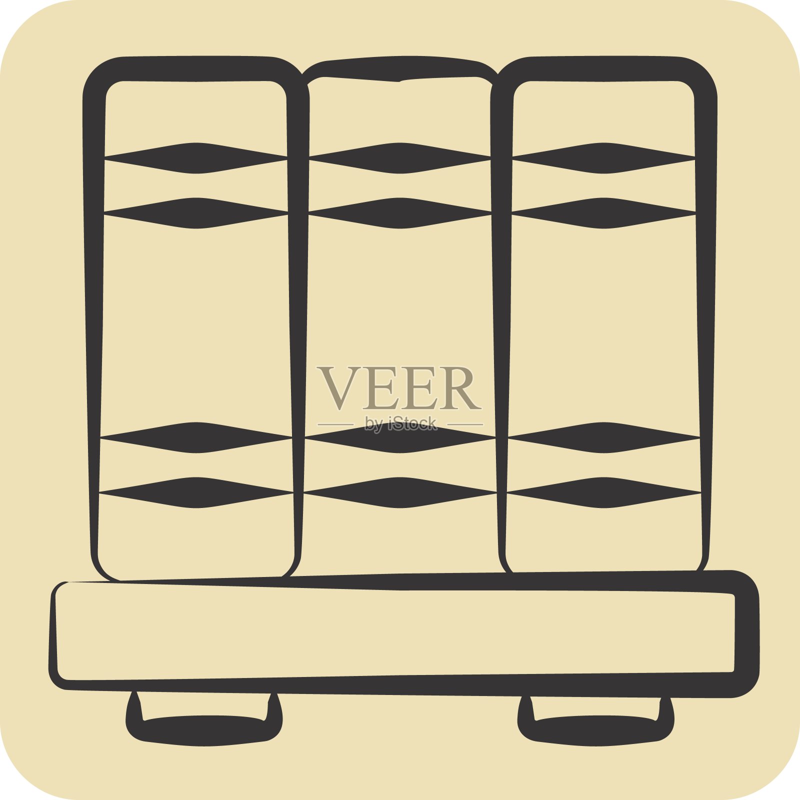 图标书架。与Office符号相关。手绘风格。简单的设计说明插画图片素材