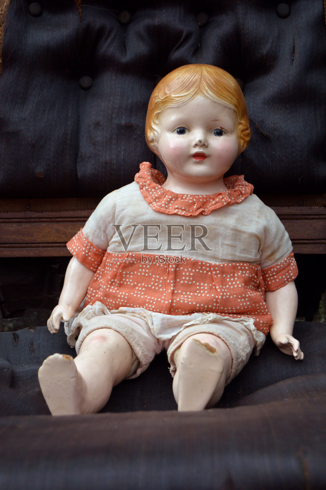 古董世纪少女娃娃照片摄影图片