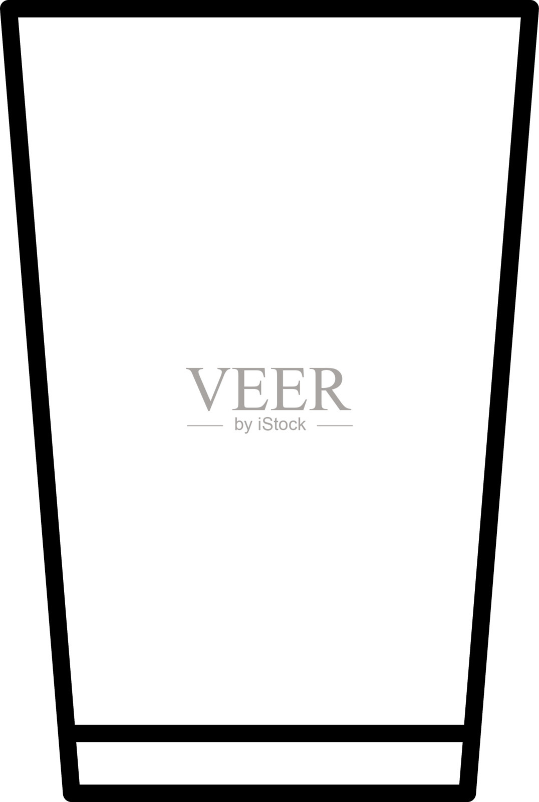 喝杯线图标。酒杯图标集。香槟酒杯。矢量插图。插画图片素材