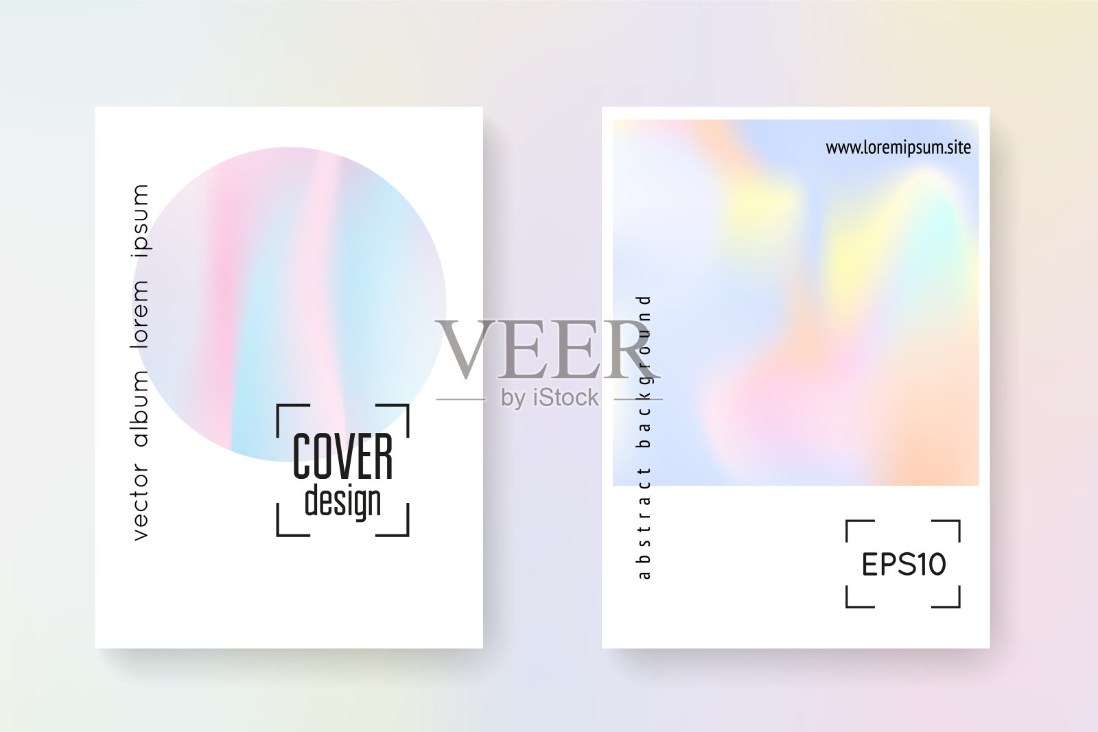 光芒四射的背景。紫色几何标签。柔和的概念。光谱的液体。全息展示。的效果。商业复古模板。粉红色珠光背景插画图片素材