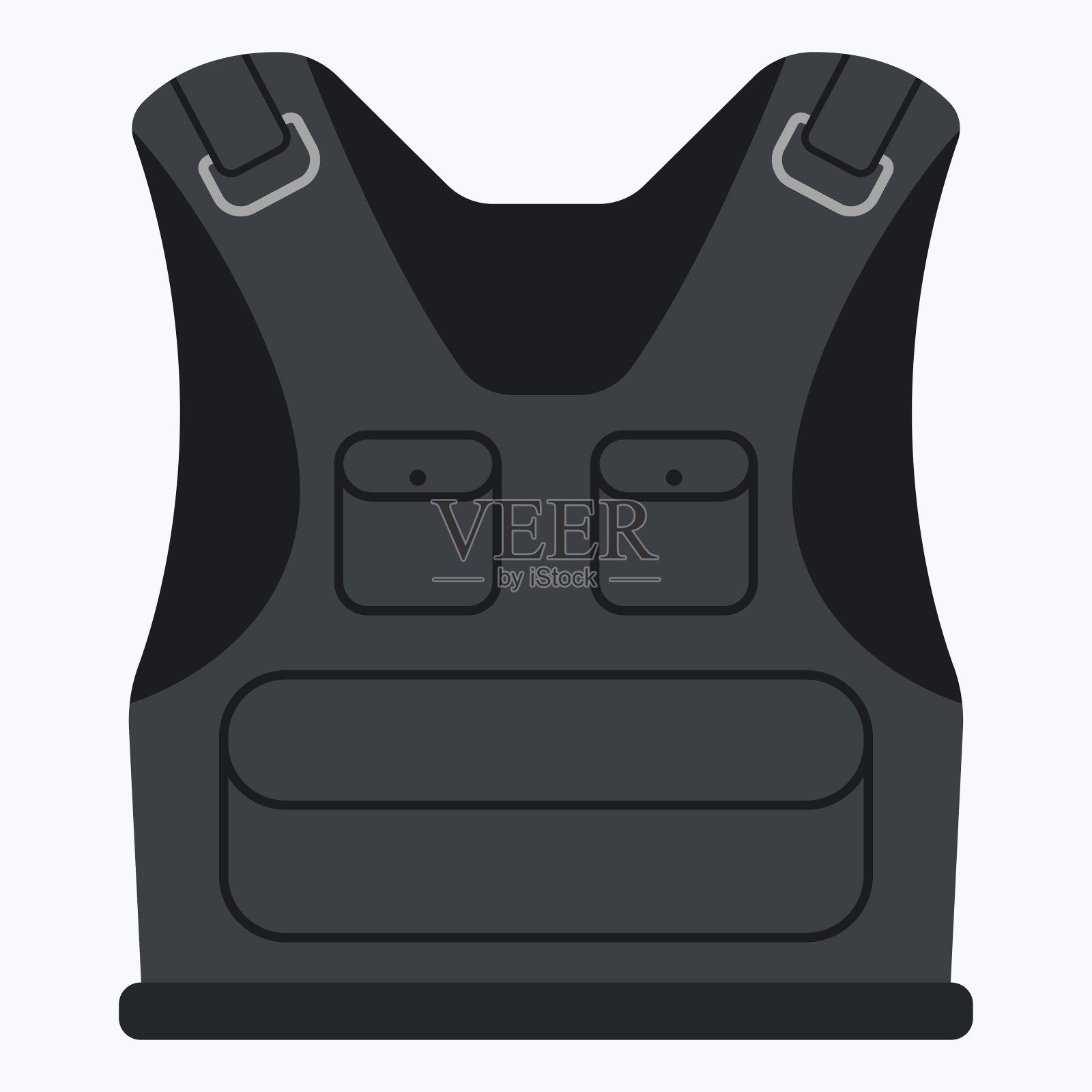 加权背心的妇女矢量漫画插图孤立在一个白色的背景。插画图片素材