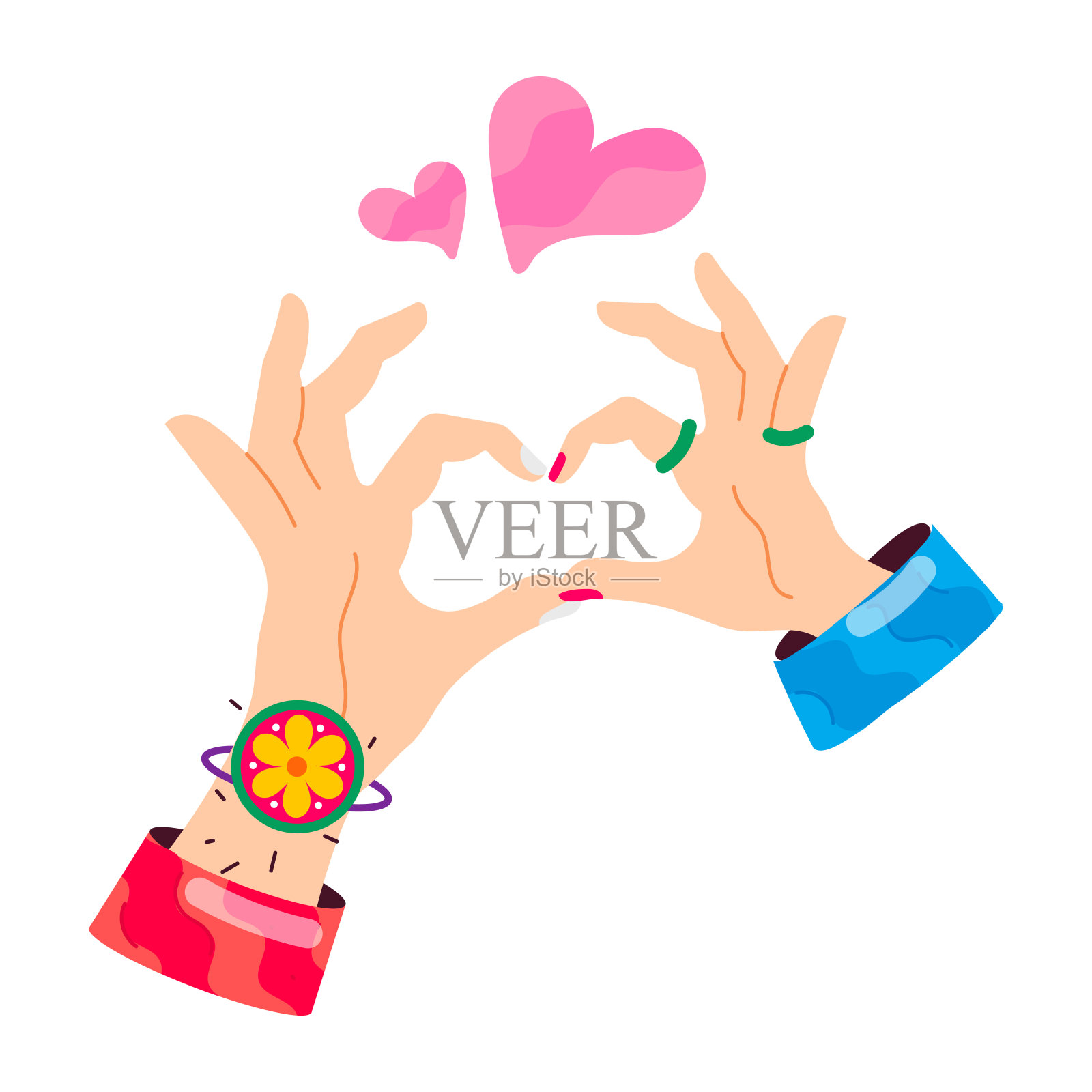 一套Saluno节日扁平贴纸插画图片素材