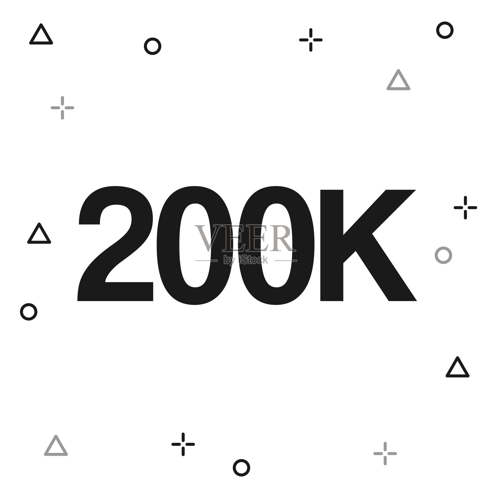 20万，20万- 20万。白色背景图标插画图片素材