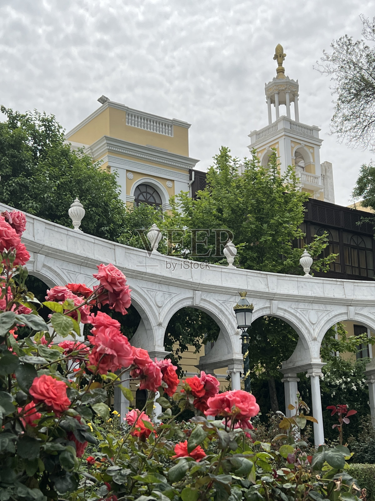 阿塞拜疆巴库的小城市公园照片摄影图片