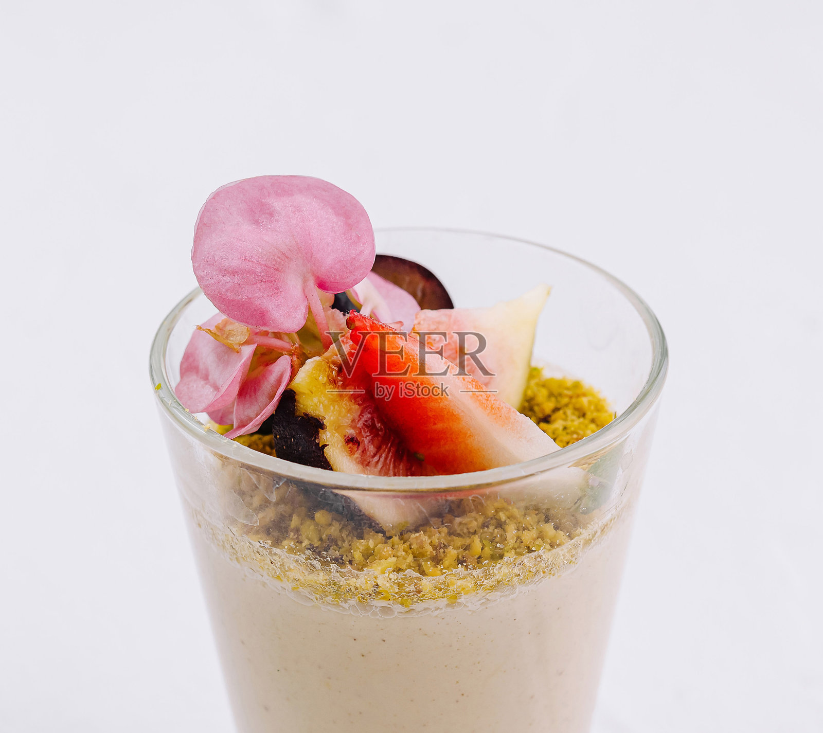 优雅的玻璃甜点照片摄影图片