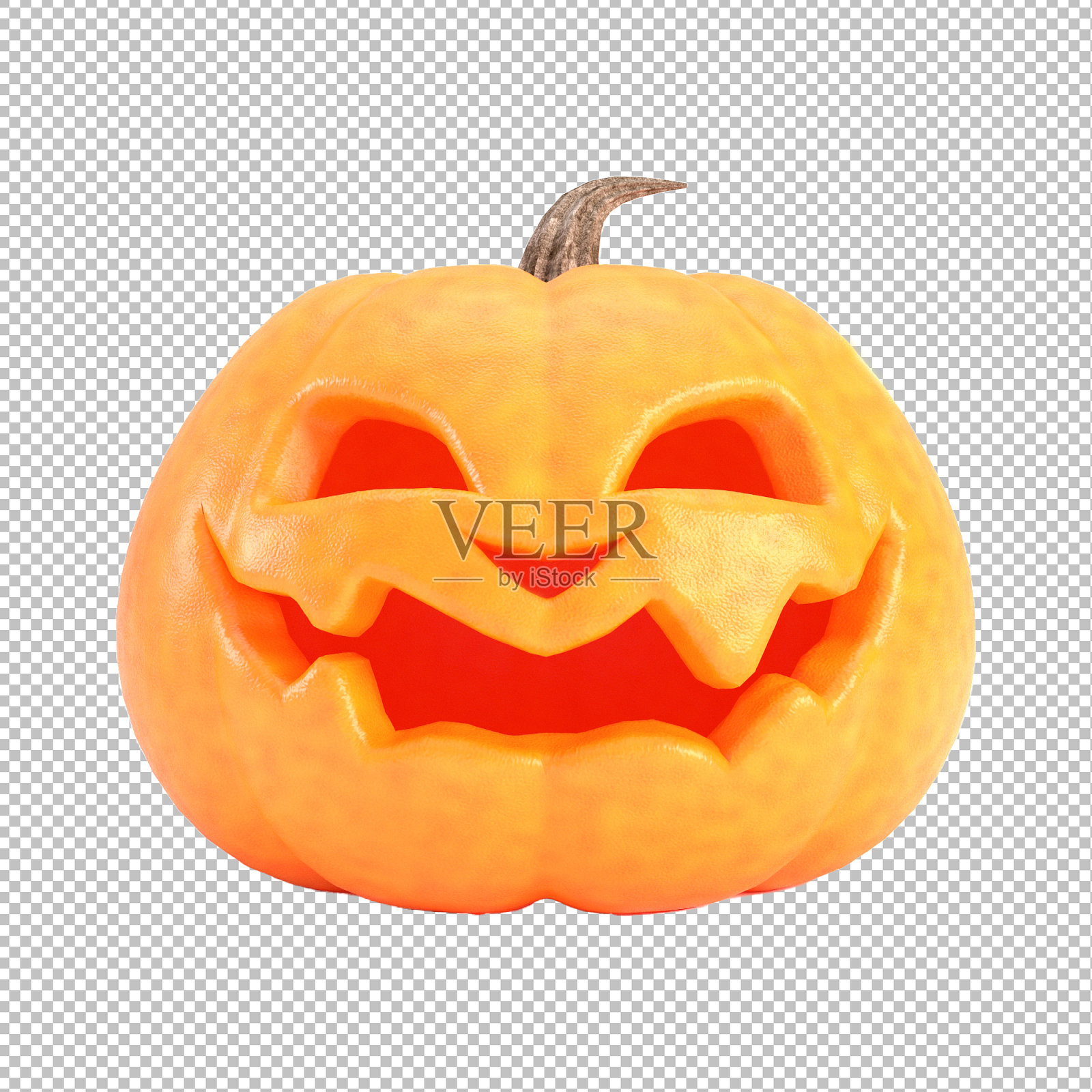 万圣节南瓜隔离在png背景。杰克灯笼孤立在透明的背景上。照片摄影图片