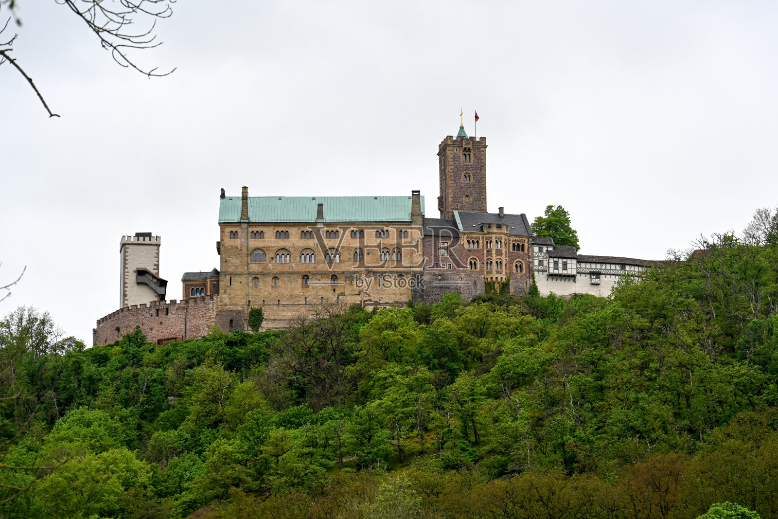 图林根森林中爱森纳赫附近的瓦尔特堡城堡。照片摄影图片