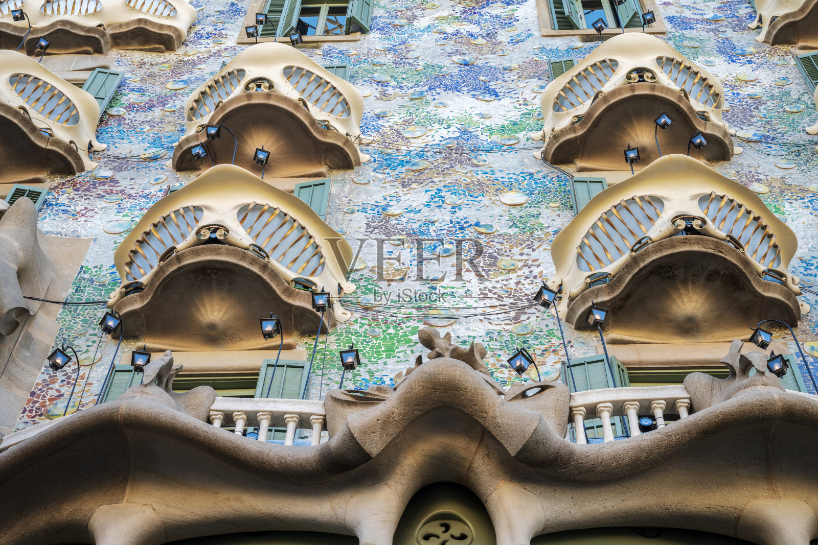 巴特罗之家的建筑细节照片摄影图片