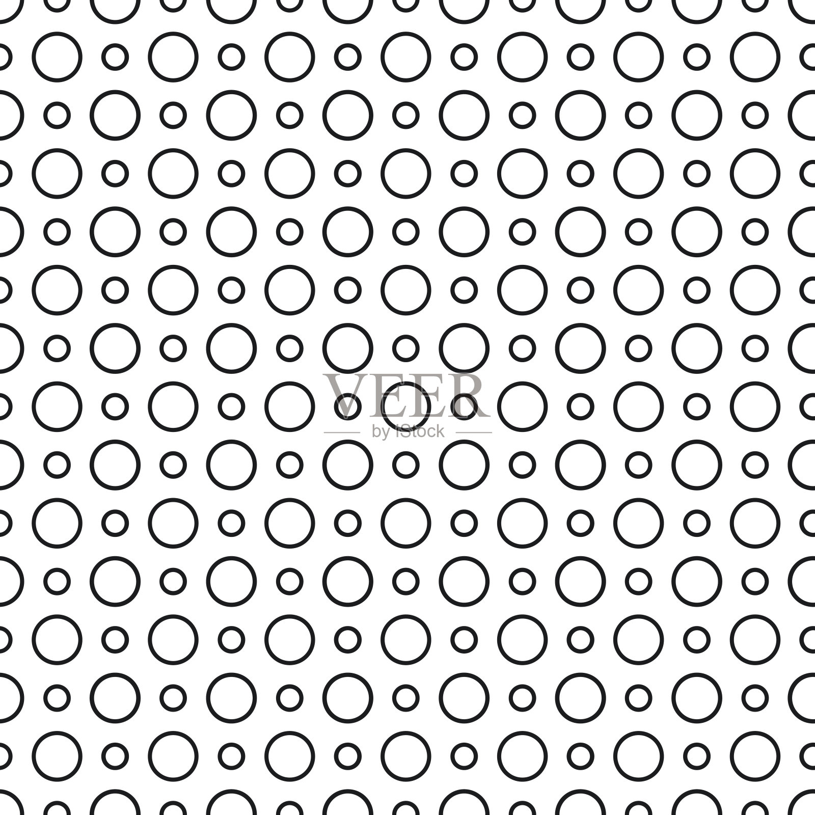 圆的无缝几何图案。抽象复古背景。现代优雅的质感。插画图片素材