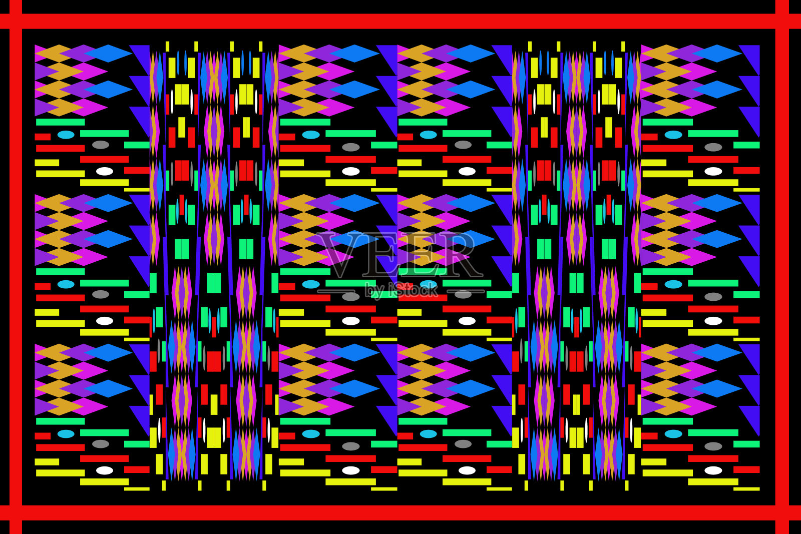 混合几何形状形成图案，彩色条纹插画图片素材