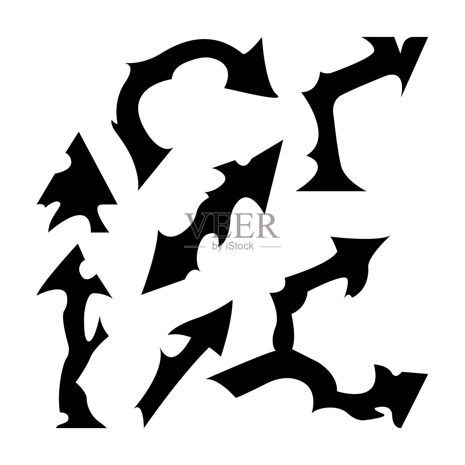 程式化的箭插画图片素材