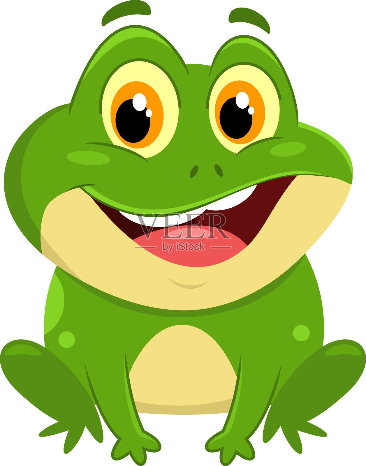 可爱的青蛙动物卡通人物插画图片素材