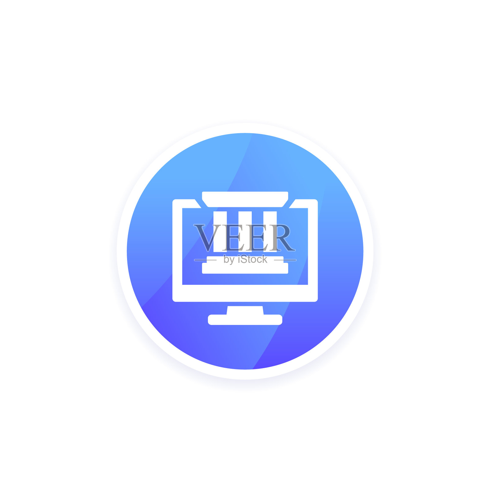 健身，健康，健身房时尚图标上的圆圈插画图片素材